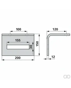 Prillinger - 00240415 - Zinkenhalter Fuer Rahmen 100X100