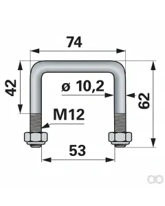 Prillinger - 00240416 - Buegelschraube M12 System Golia
