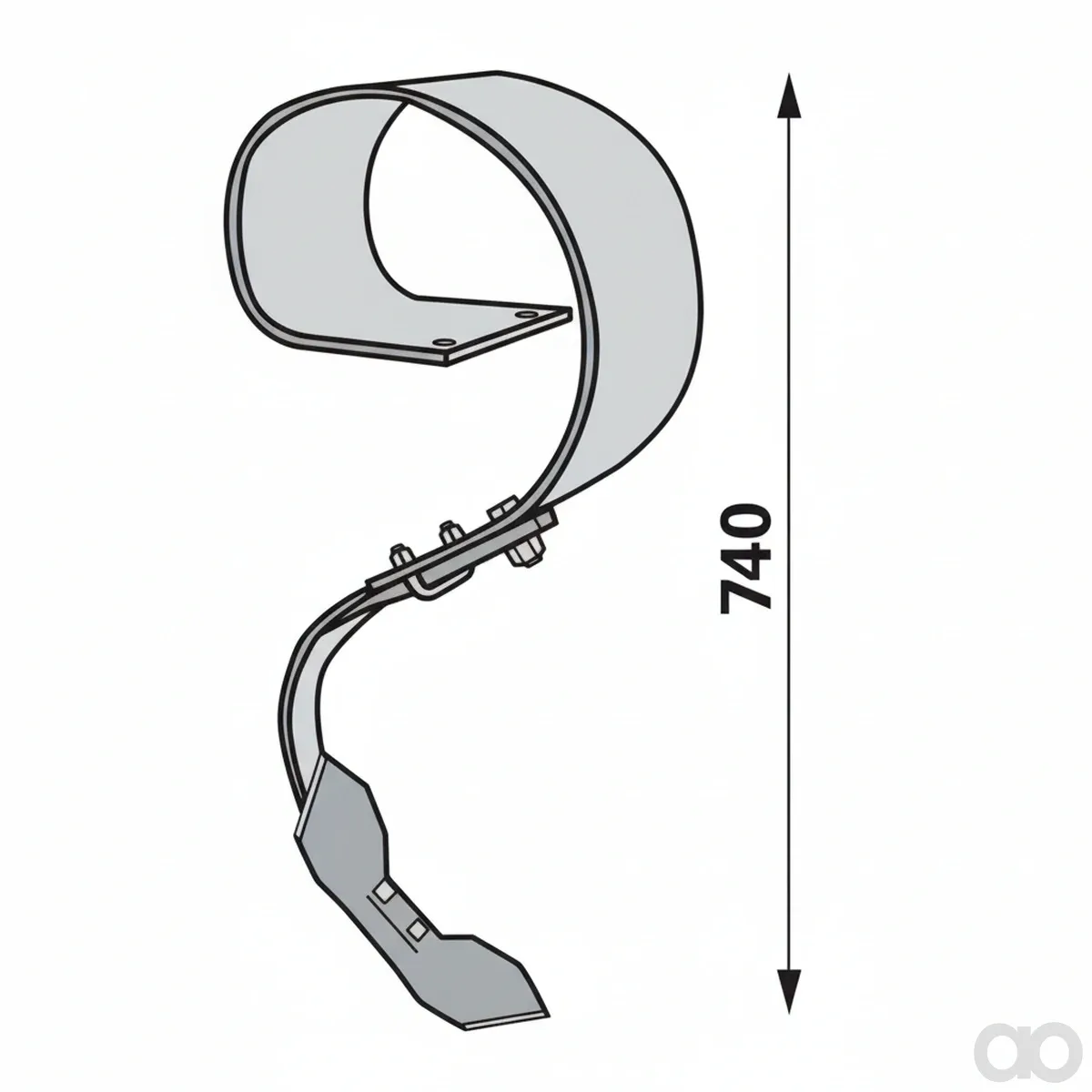 Prillinger - 00240430 - Blattfederzinke Einbauhoehe 550