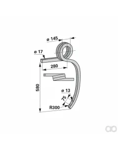 Prillinger - 00240547 - Grubberstiel Stangen Gedreht 35x35