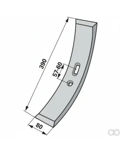Prillinger - 00240830 - Grubberschar 80X390 Anstelle V