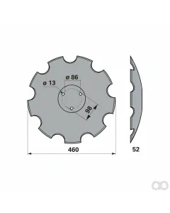 Prillinger - 00240916 - Eggenscheibe Gezahnt Anstelle