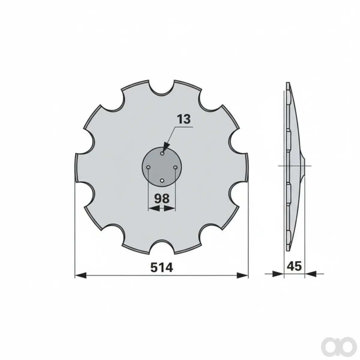 Prillinger - 00240942 - Eggenscheibe Gezahnt Anstelle