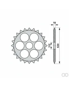 Prillinger - 00250019 - Sternring Durchmesser 530 Bohr