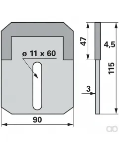 Prillinger - 00250150 - Abstreifblech Beschichtet Anstelle
