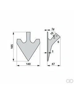 Prillinger - 00260116 - Hackschare Arbeitsbreite 140mm