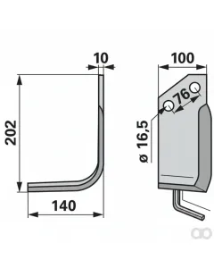 Prillinger - 00270067 - Winkelmesser Stangen 100X10 L = 202
