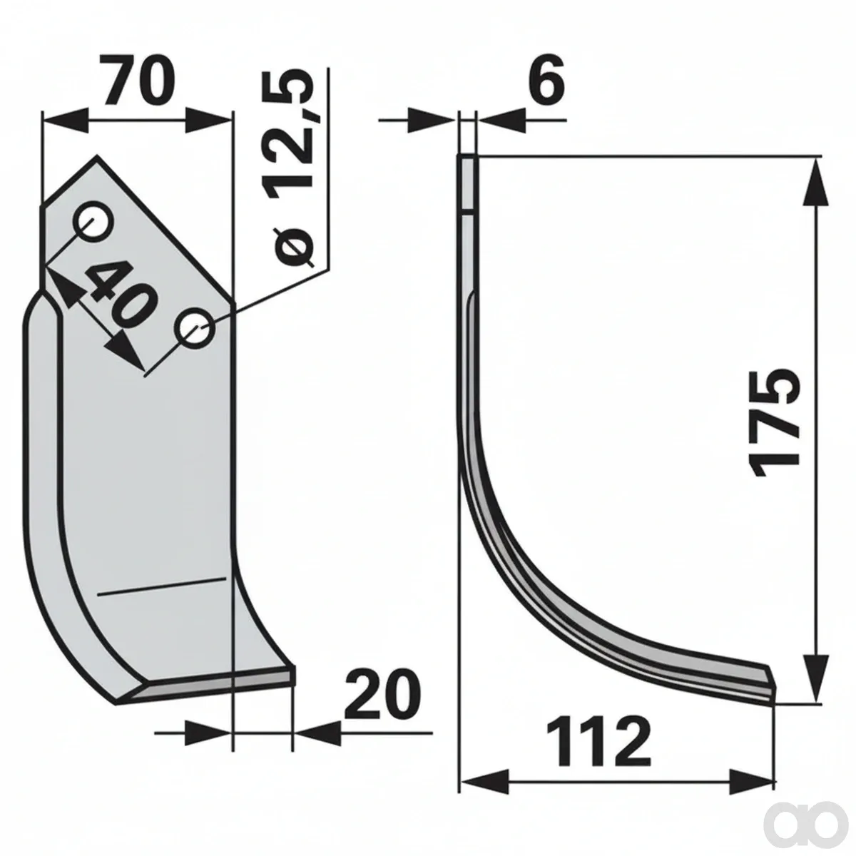 Prillinger - 00270070 - Bogenmesser Rechts Anstelle Von