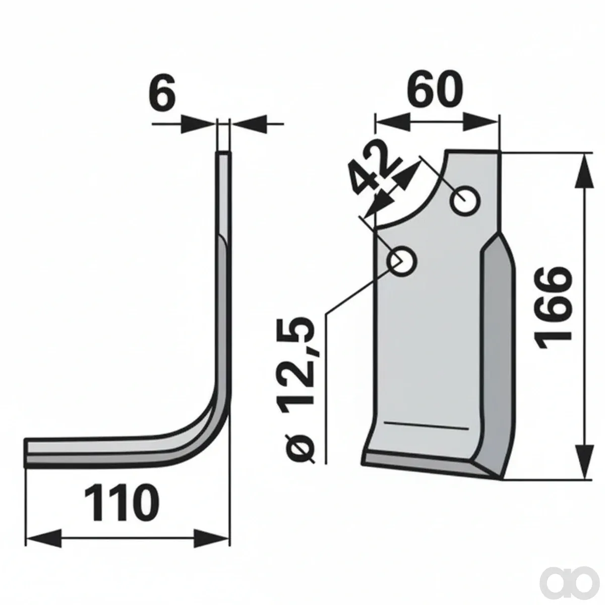 Prillinger - 00270603 - Winkelmesser Stangen 60X6 L = 160