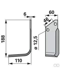 Prillinger - 00270727 - Winkelmesser Stangen 60x6 L = 180