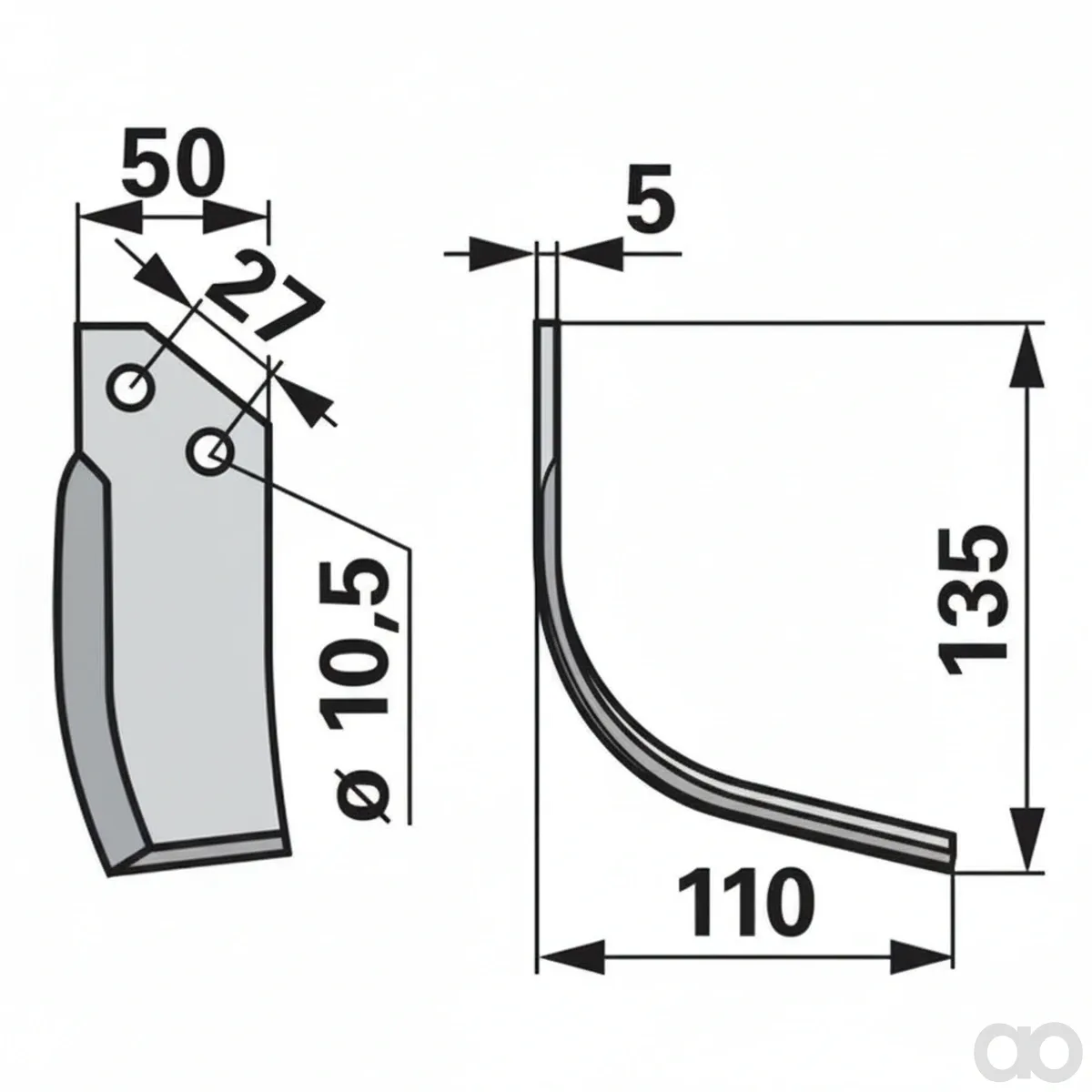 Prillinger - 00270754 - Bogenmesser Rechts Anstelle V