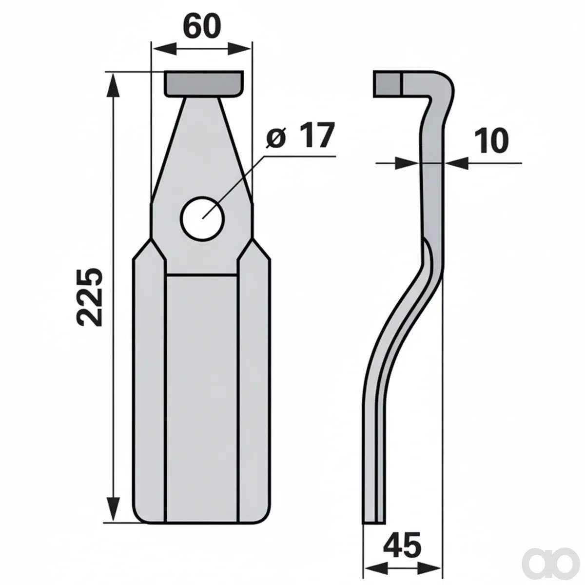 Prillinger - 00271070 - Fraesmesser 60x10 L = 225 Arbeit