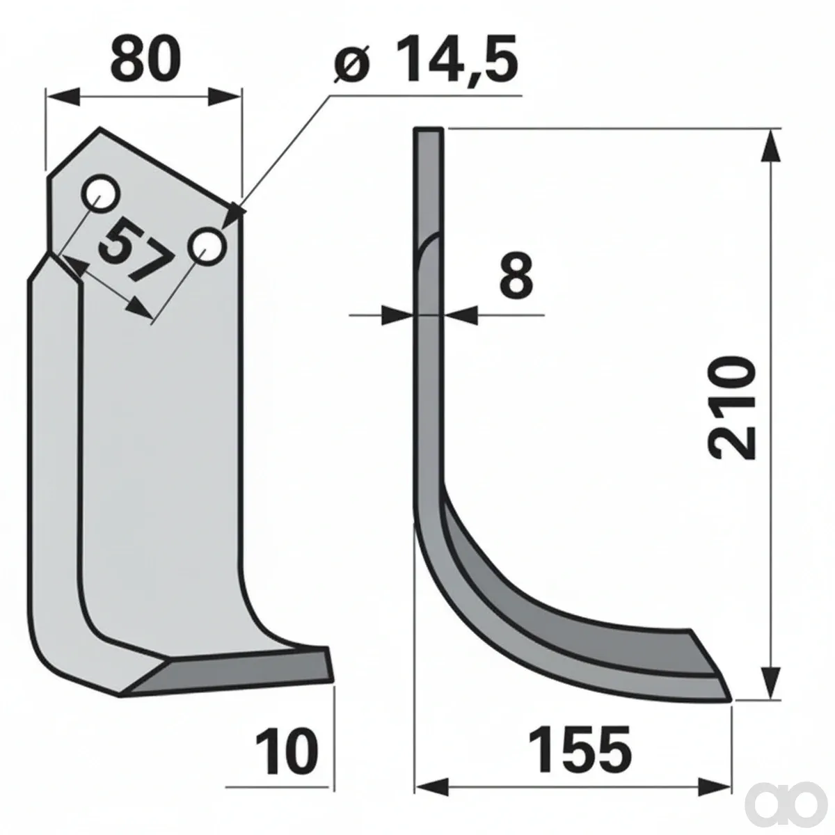 Prillinger - 00271122 - Bogenmesser Rechts Anstelle V