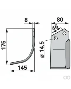 Prillinger - 00271151 - Winkelmesser Stangen 80x8 L = 17