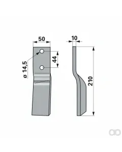 Prillinger - 00271162 - Fraesmesser Rechts 50x10 L = 21