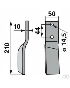 Prillinger - 00271163 - Fraesmesser Stangen 50x10 L = 210