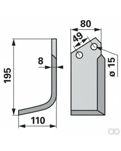 Prillinger - 00271169 - Winkelmesser Stangen 80x8 L = 1