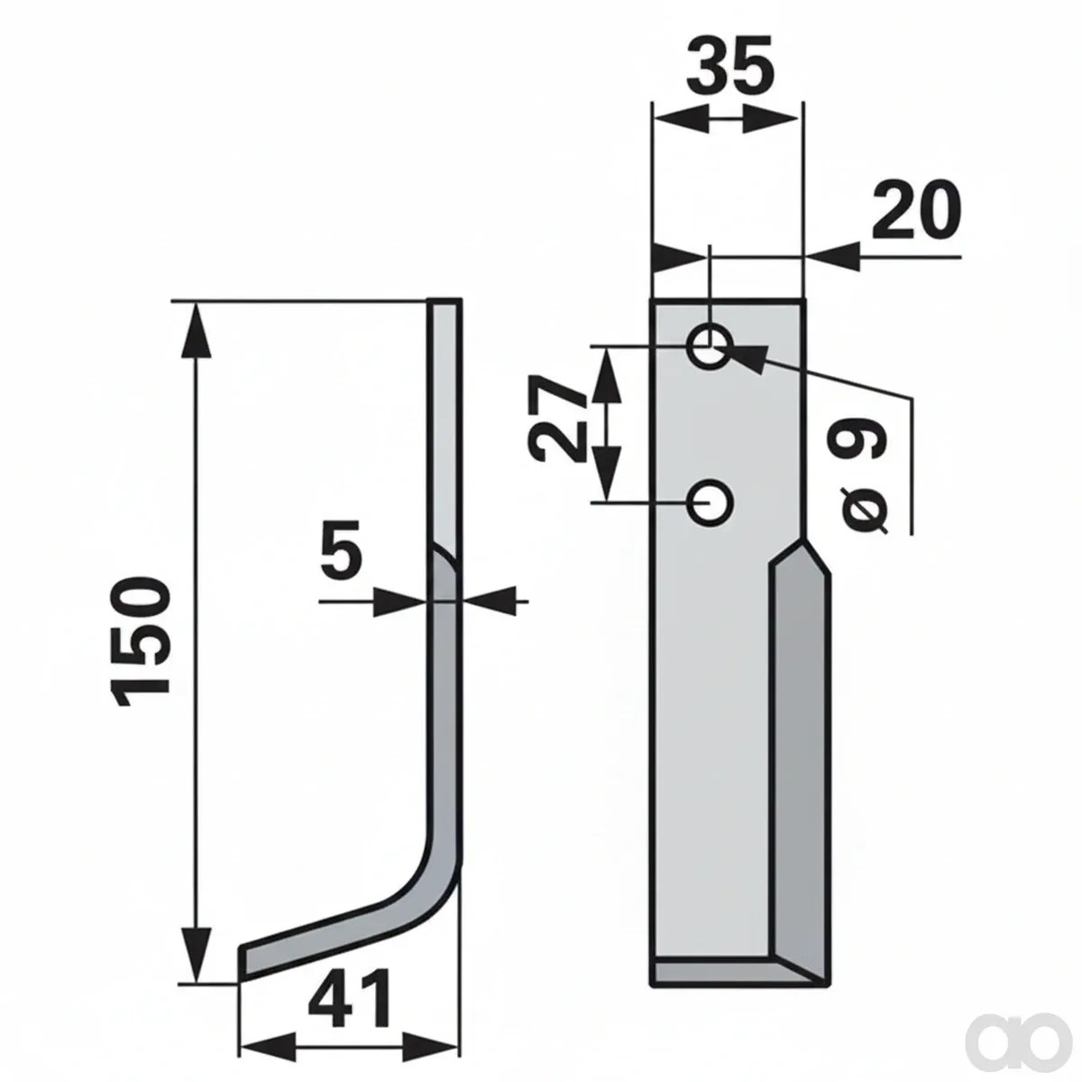 Prillinger - 00271185 - Winkelmesser Stangen 35X5 L = 1