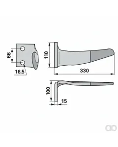 Prillinger - 00281109 - Kreiseleggenzinke Beschichtet Stangen Anstelle