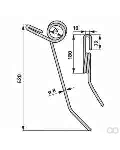 Prillinger - 00310533 - Saatstriegelzinken Stangen Anstelle