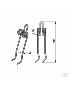 Prillinger - 00310744 - Saatstriegelzinke Anstelle Kuhn
