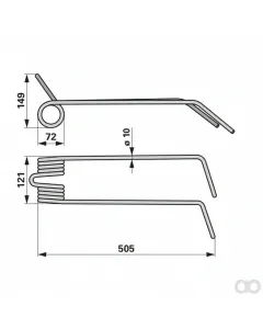 Prillinger - 00310745 - Saatstriegelzinke Anstelle Kuhn