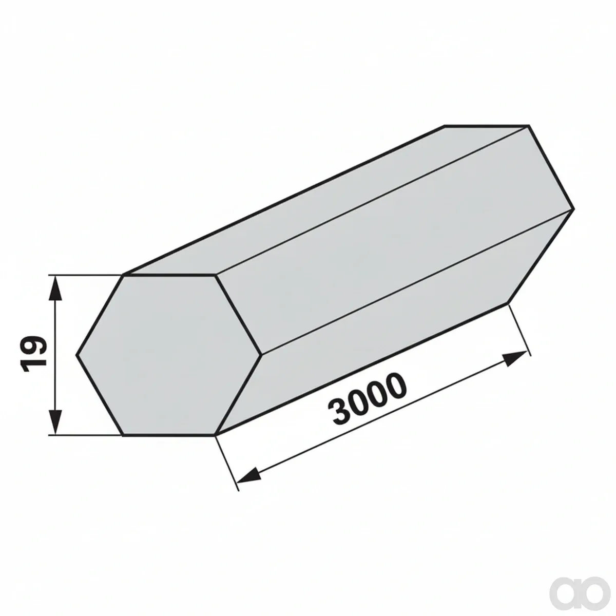 Prillinger - 00310846 - Sechskantwelle D = 19 mm