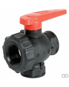 Prillinger - 00340496 - 3 - Wege Kugelhahn Kunststoff
