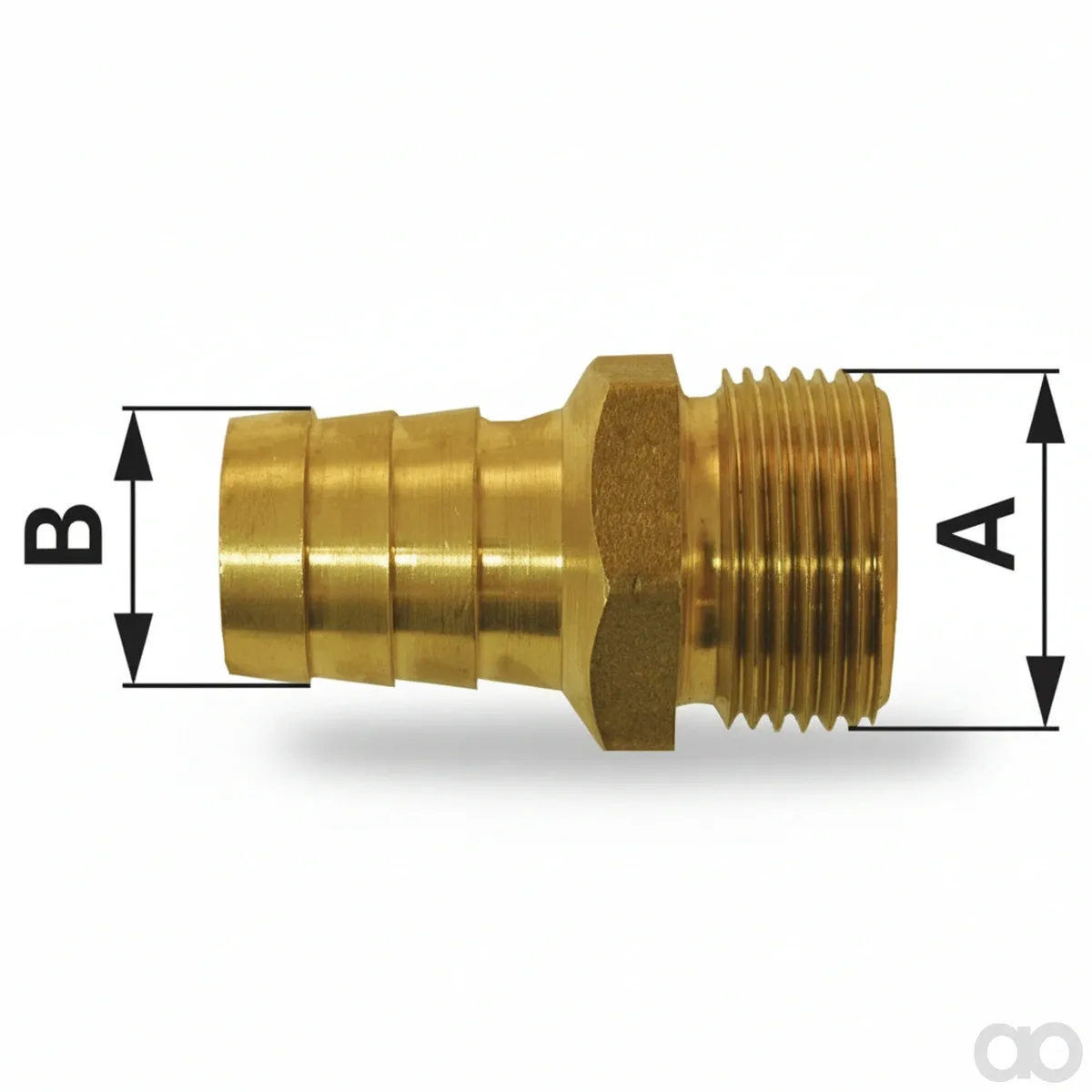Prillinger - 00340584 - Schlauchnippel Messing Aussengewinde