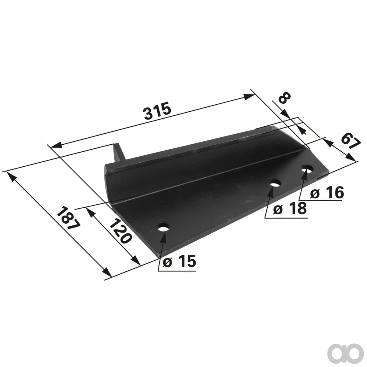 Prillinger - 00364396 - Wurfschaufel Kurz 315 Mm Anste