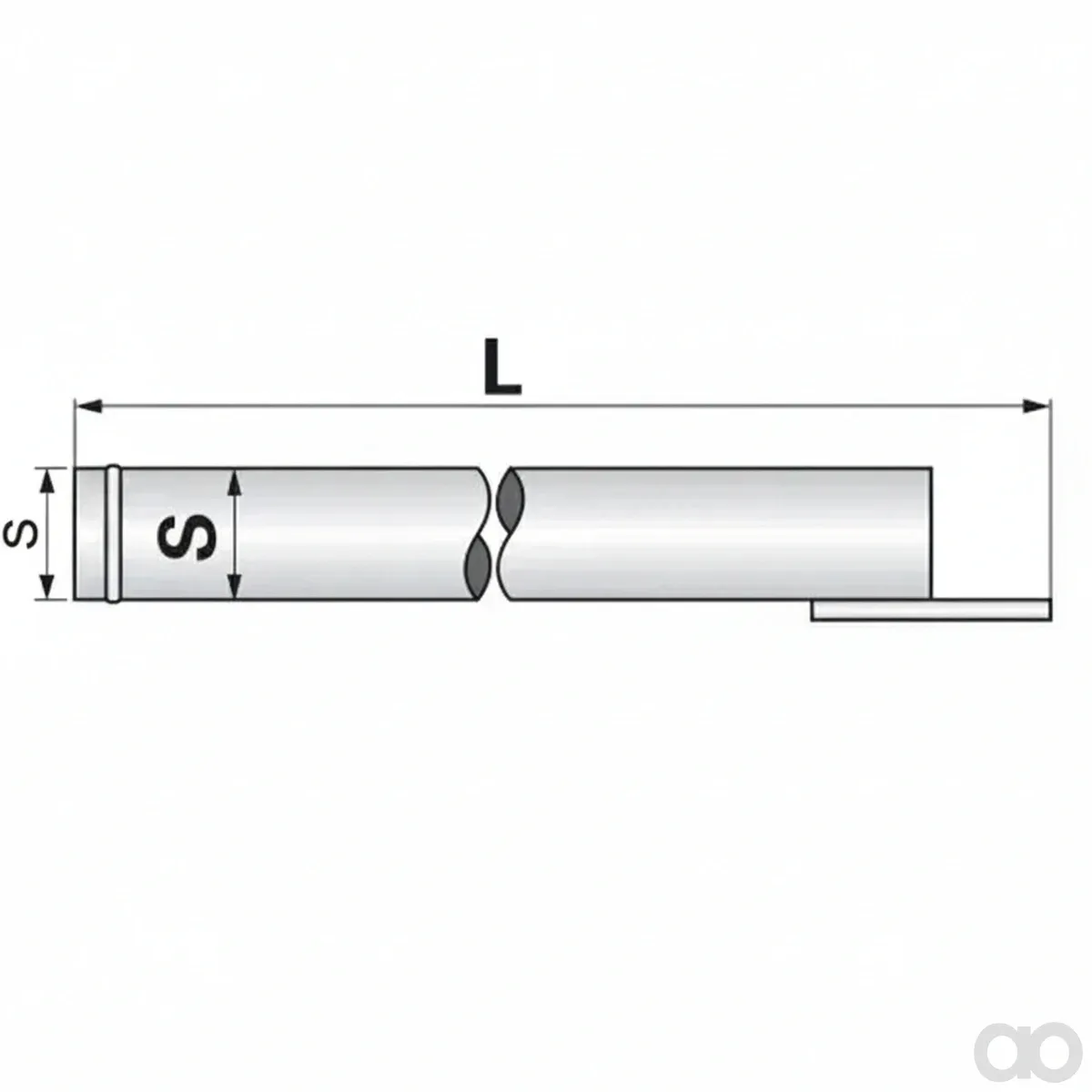 Prillinger - 00380364 - Saugrohr Gerade Mit Schlauchtuelle