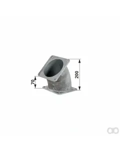 Prillinger - 00381325 - Doppelflanschbogen 45 Grad 6 Z
