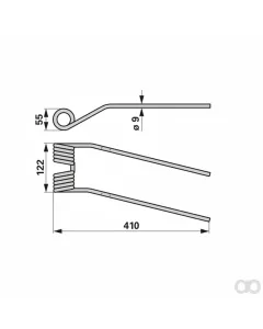 Prillinger - 00401270 - Kreiselheuerzinke Gelb Anstelle