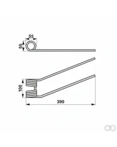 Prillinger - 00401280 - Heuerzinke Rechts Rot Anstelle