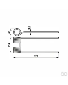 Prillinger - 00401295 - Kreiselheuerzinke 9,5 mm Anstelle