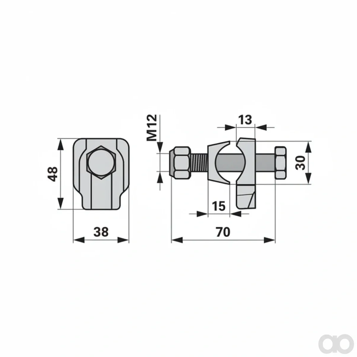 Prillinger - 00404239 - Zinkenhalter Komplett M12X70 Anstelle