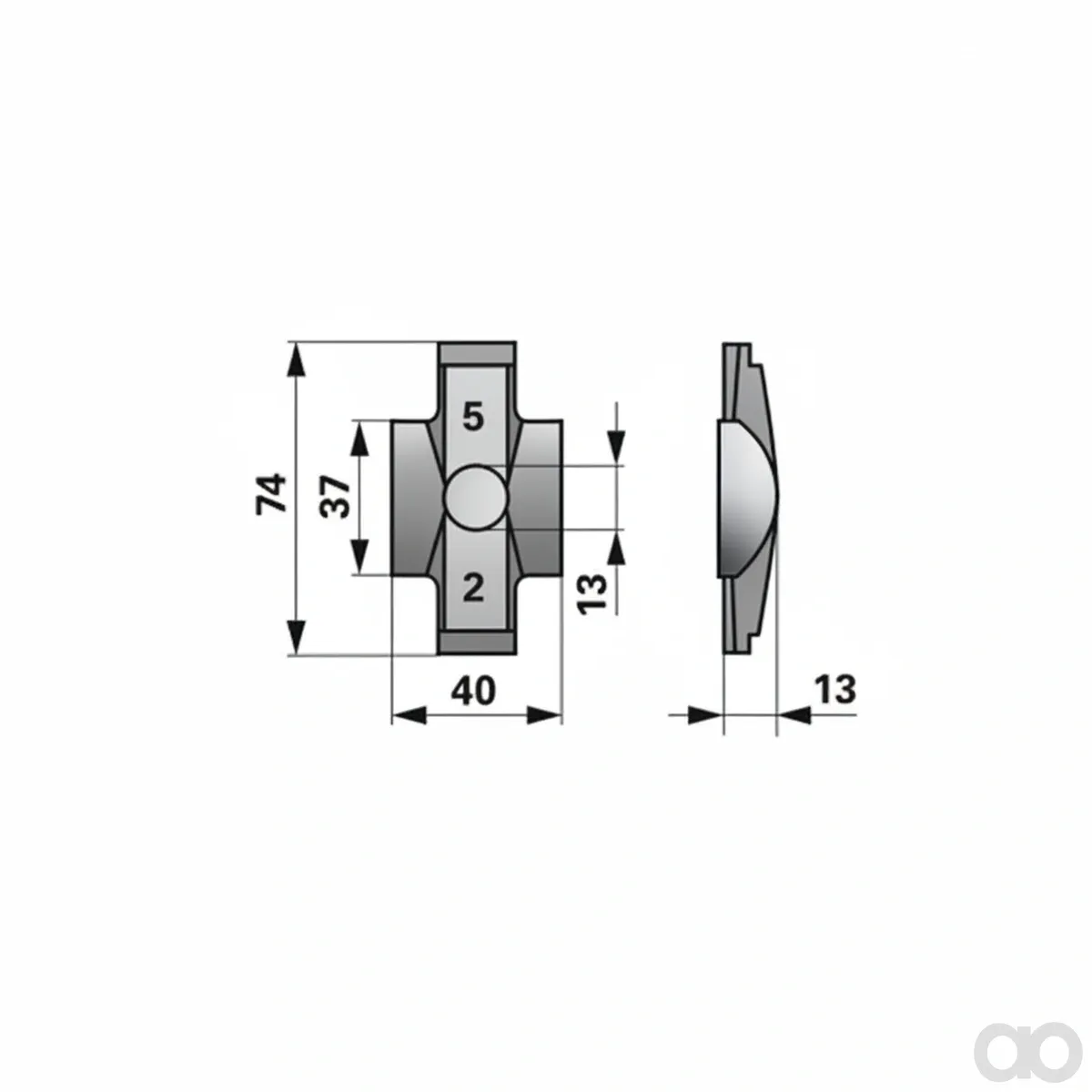 Prillinger - 00404245 - Zinkenhalter 2 Grad/5 Grad Anstelle