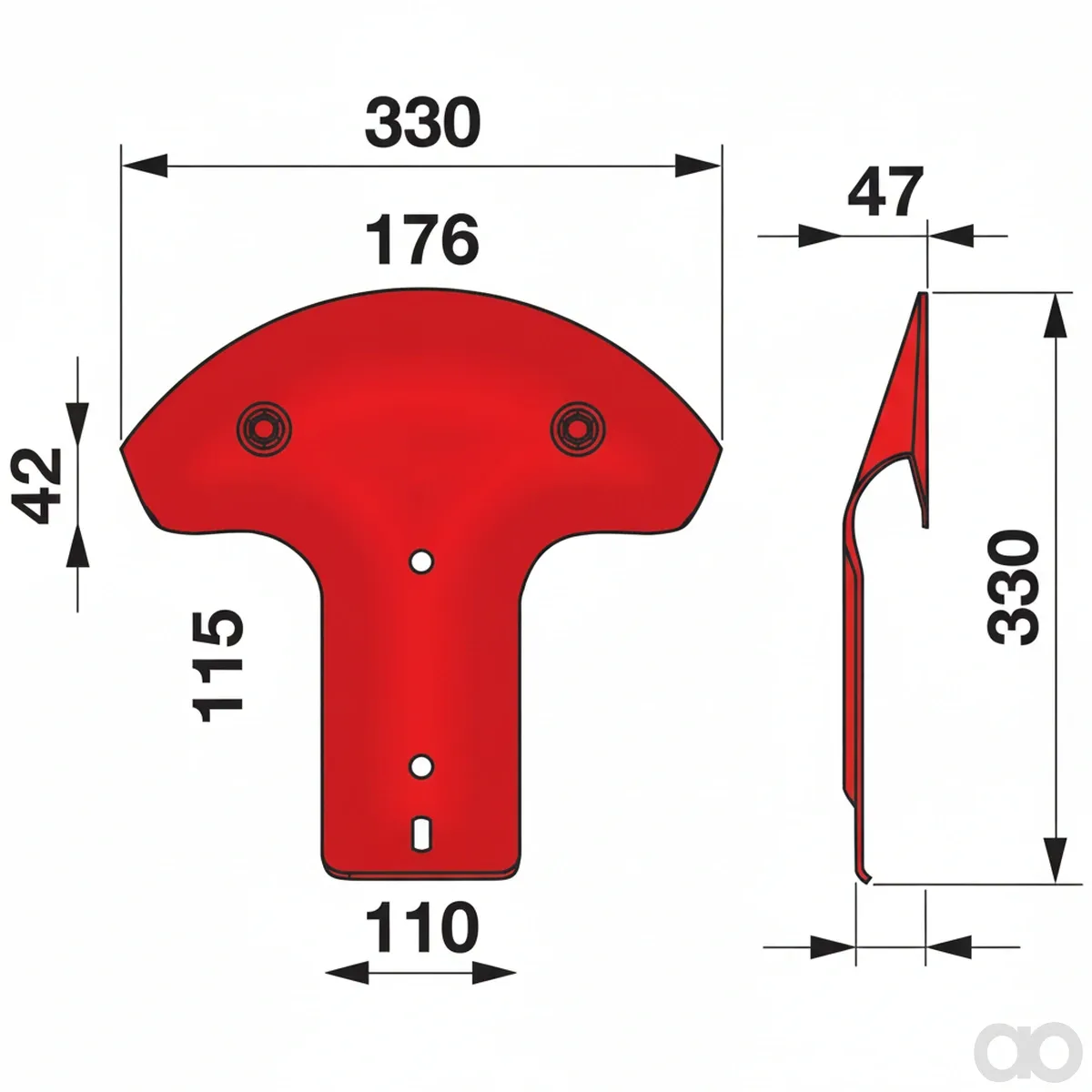 Prillinger - 00412405 - Gleitkufe Anstelle Von Kuhn 56