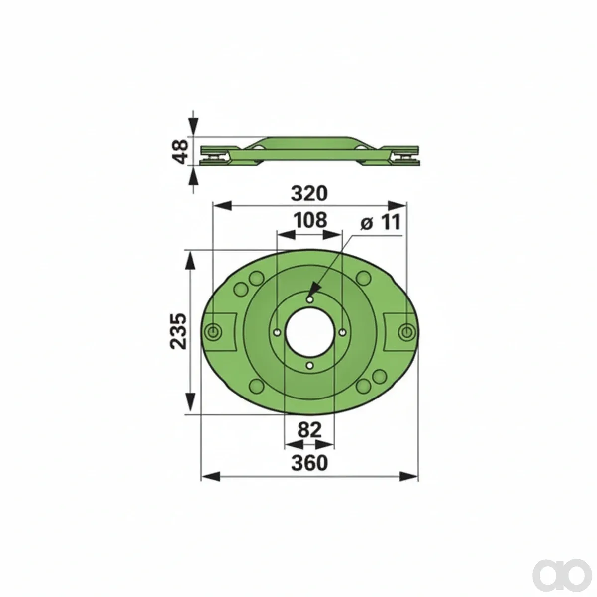 Prillinger - 00412469 - Maehscheibe LA 320 mm Anstelle