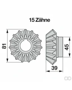 Prillinger - 00417115 - Kegelrad Z 15 Anstelle Von Fel