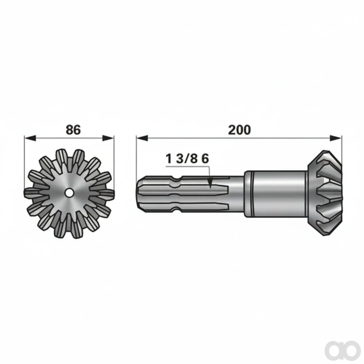 Prillinger - 00453545 - Antriebsritzel 14 Zaehne, Anste