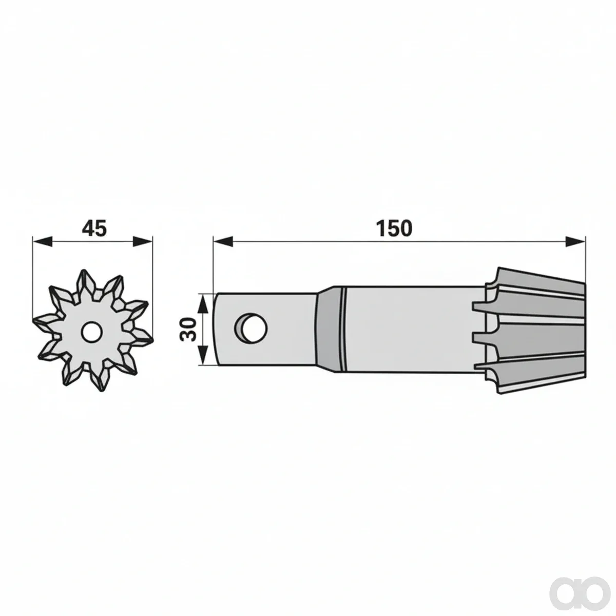 Prillinger - 00453556 - Kegelrad 10 Zaehne, Anstelle Vo