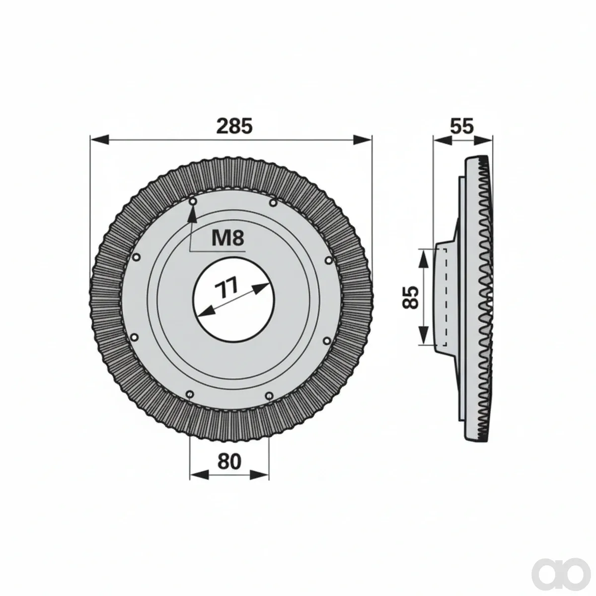 Prillinger - 00453558 - Tellerrad 72 Zaehne, Anstelle V
