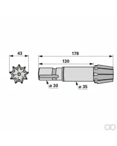 Prillinger - 00453598 - Ritzelwelle 9 Zaehne, Poettinger