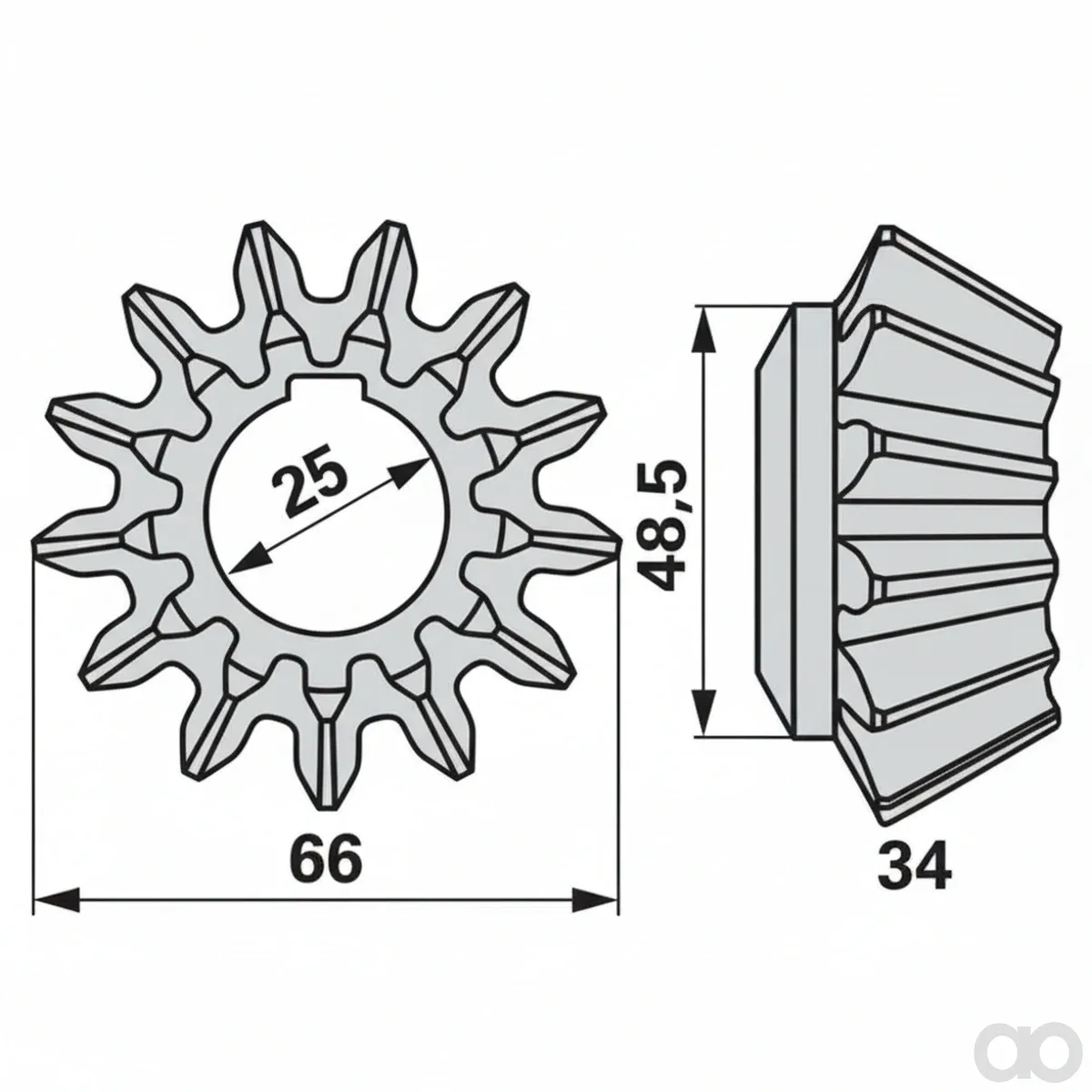 Prillinger - 00459031 - Kegelrad Z13, Anstelle Von Fella
