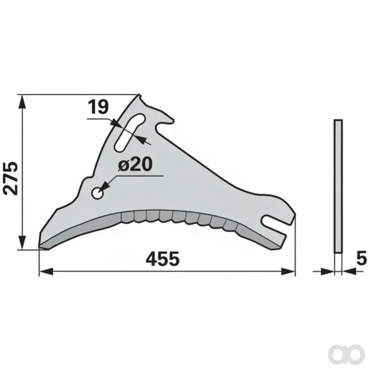 Prillinger - 00470592 - Ladewagenmesser Quadro Oben Anstelle