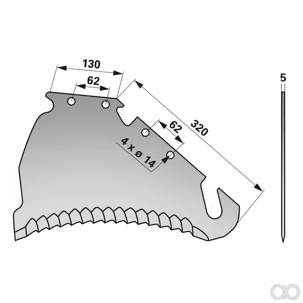 Prillinger - 00470943 - Ladewagenmesser Anstelle Von S