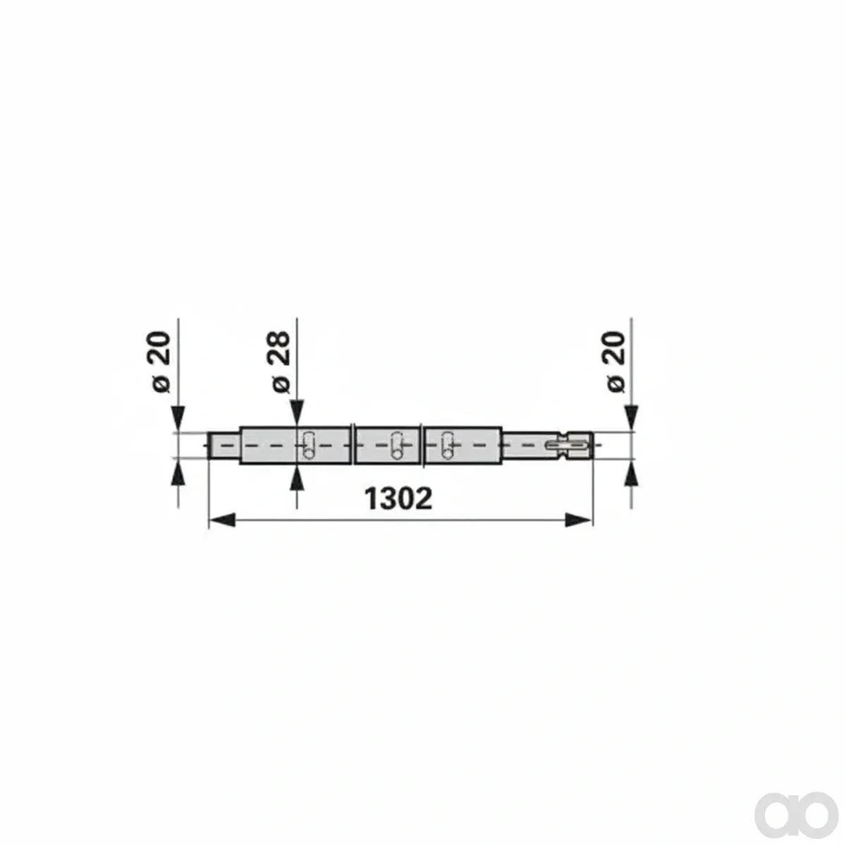 Prillinger - 00478020 - Zinkenwelle fuer 10 Doppelzinken