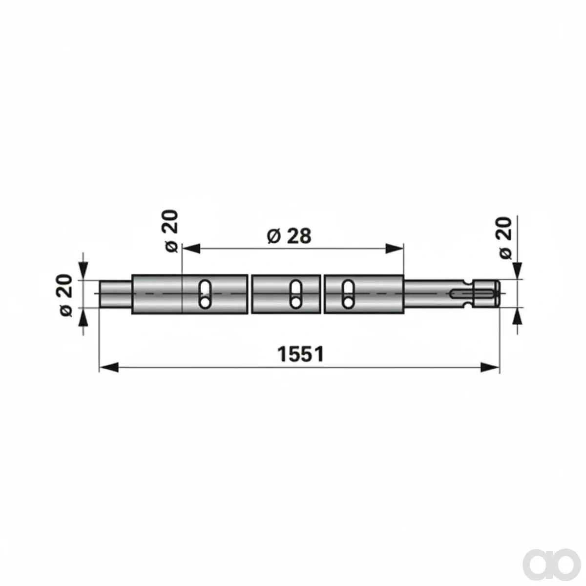 Prillinger - 00478021 - Zinkenwelle fuer 12 Doppelzinken