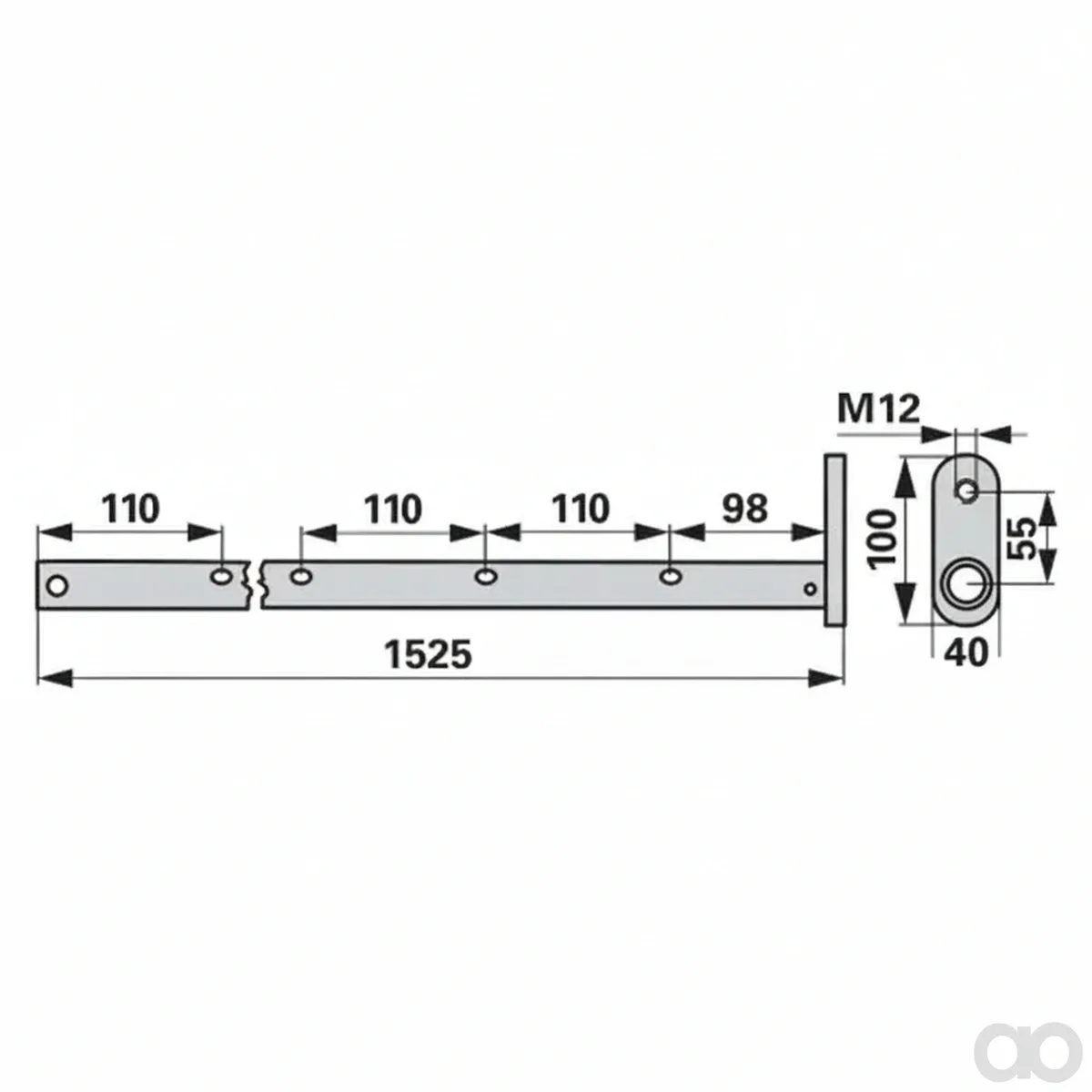 Prillinger - 00478558 - Zinkenrohr Zu Pick-Up, Laenge: 1465 Mm